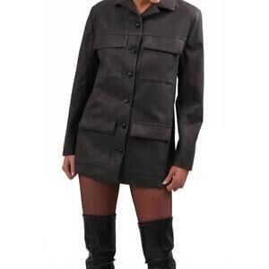 NEW PARENTEZI alyssa mini dress in charcoal